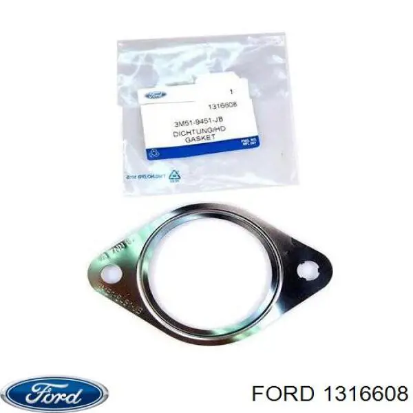 1316608 Ford Uszczelka rury odbiornika tłumika