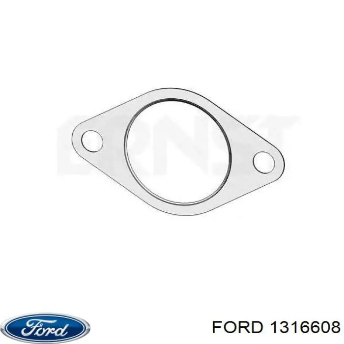 Do koszyka 1316608 Ford Uszczelka rury odbiornika tłumika