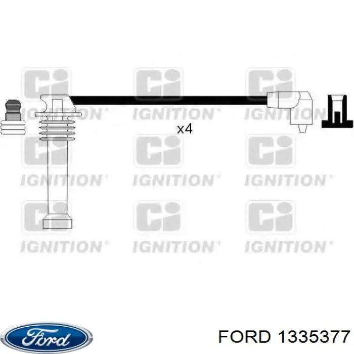Do koszyka 1335377 Ford Zestaw przewodów wysokiego napięcia