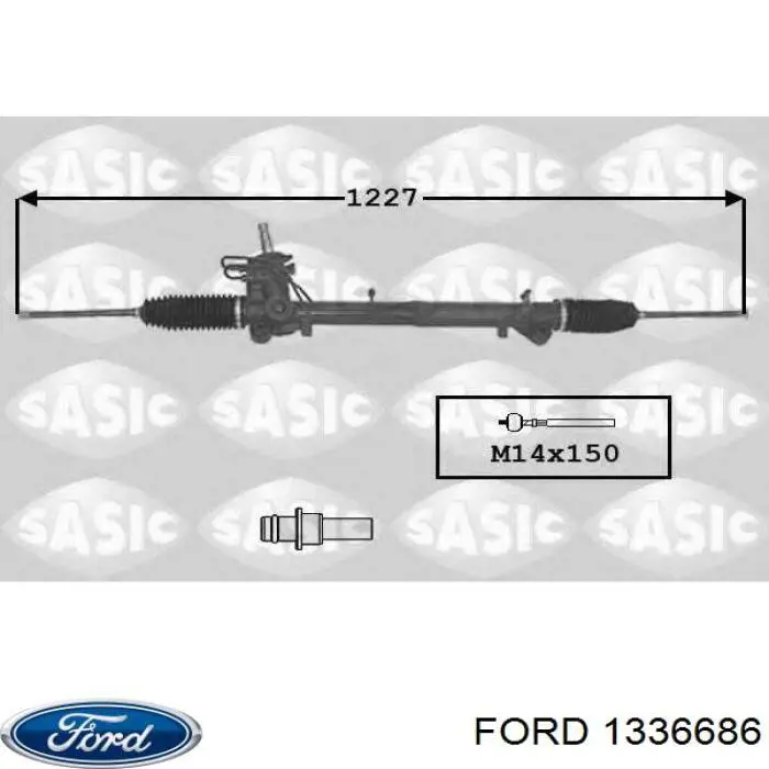 Listwa kierownicza (maglownica) Ford 1336686 cena, od 110,67 USD