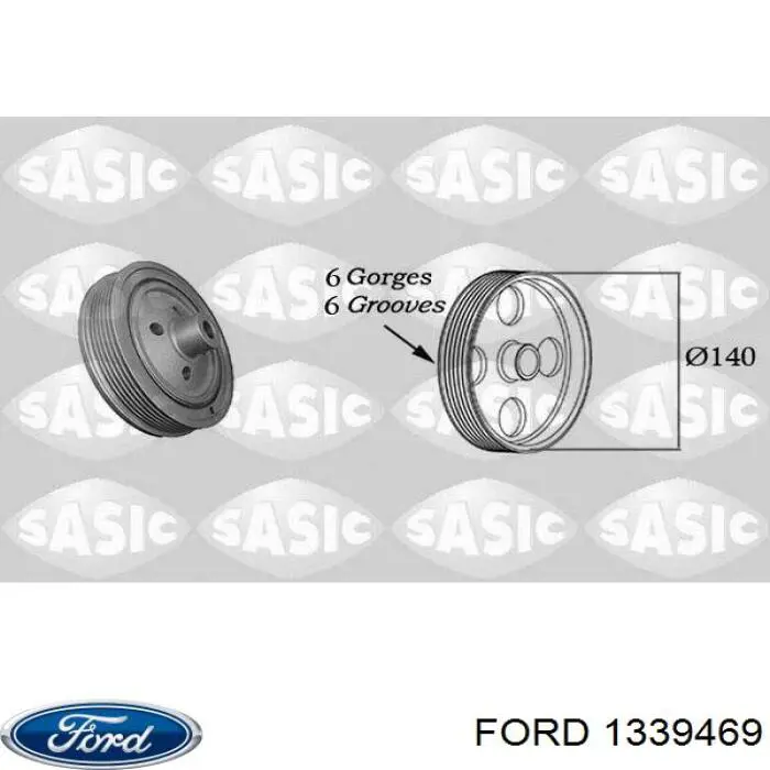 Koło pasowe wału korbowego 1339469 Ford