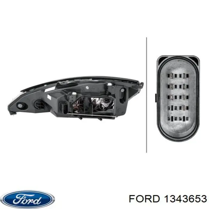 Do koszyka 1343653 Ford Reflektor prawy