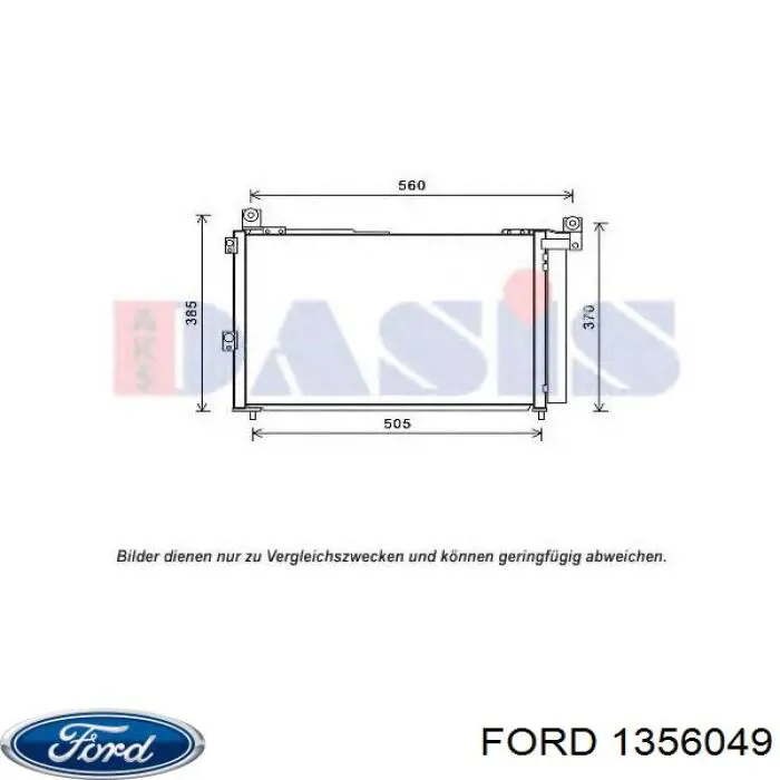Chłodnica klimatyzacji Ford 1356049 cena, od 112,37 USD