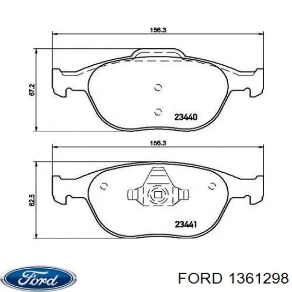 Do koszyka 1361298 Ford Tarcza hamulcowa przednia