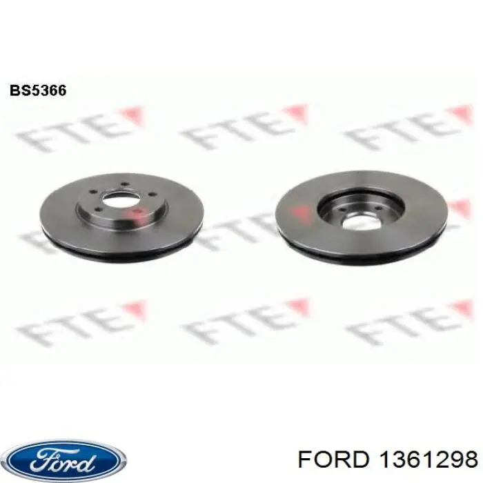 Do koszyka 1361298 Ford Tarcza hamulcowa przednia