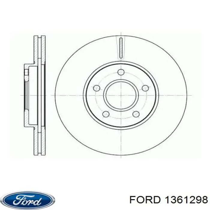 Tarcza hamulcowa przednia Ford 1361298 cena, od 51,30 USD