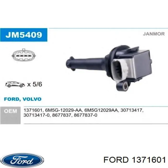 Cewka zapłonowa Ford 1371601 cena, od 37,41 USD