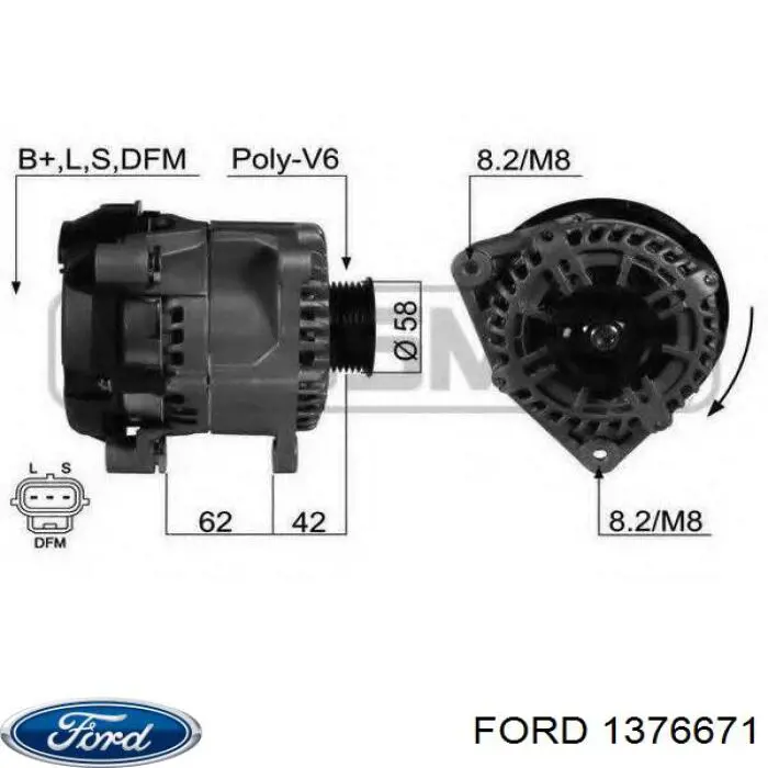 1376671 Ford Alternator