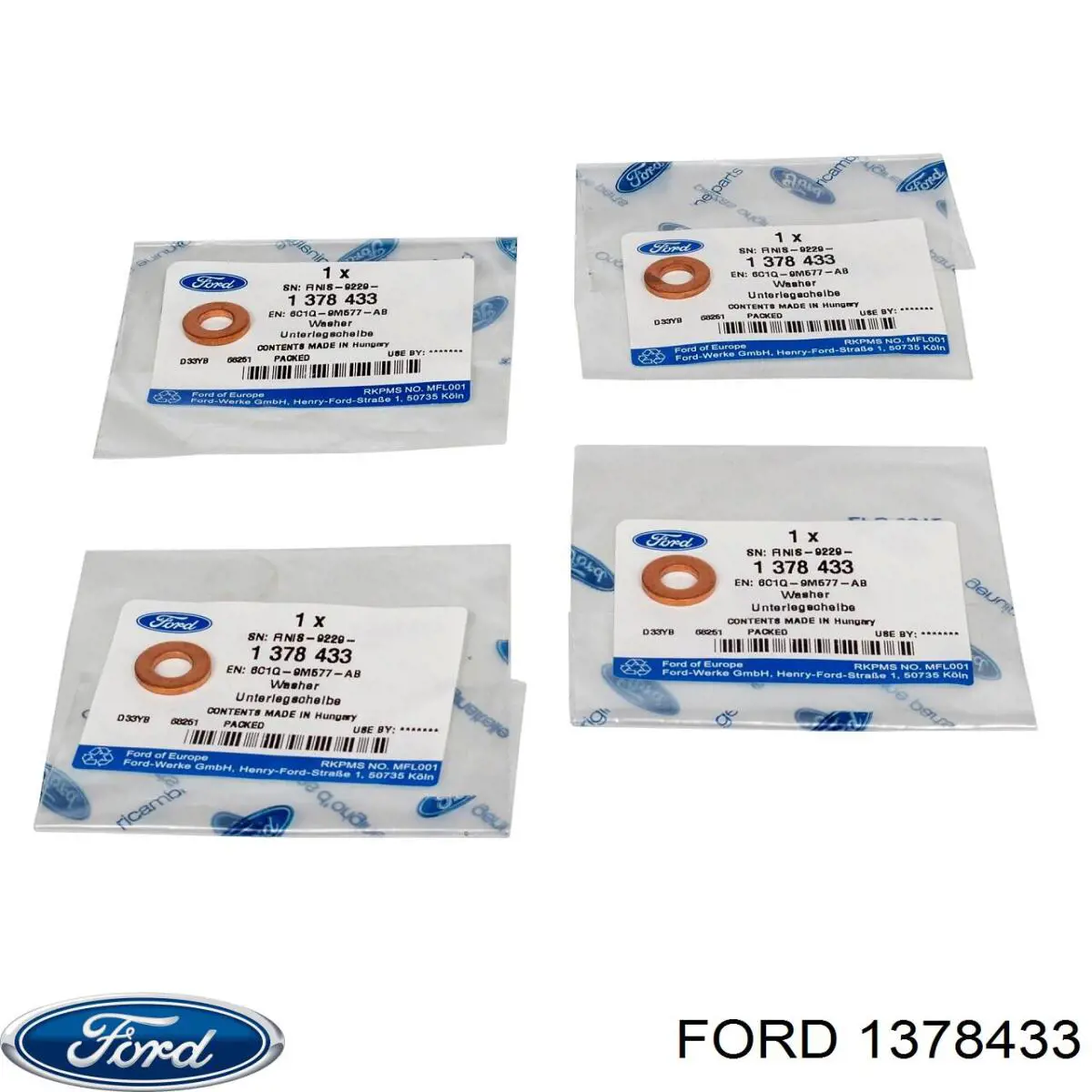 Pierścień uszczelniający wtryskiwacza Ford 1378433 cena, od 2,46 USD