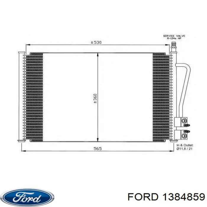 1384859 Ford Chłodnica klimatyzacji