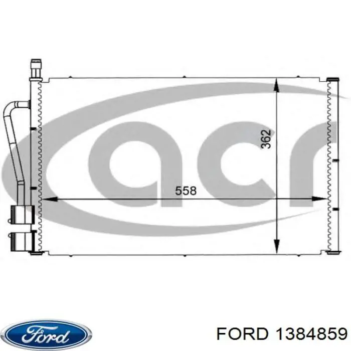Chłodnica klimatyzacji Ford 1384859 cena, od 78,32 USD