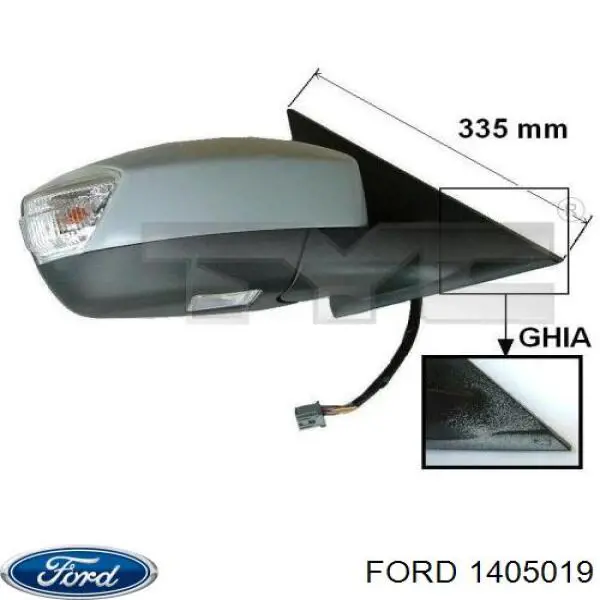 Do koszyka 1405019 Ford Kierunkowskaz lusterka lewy