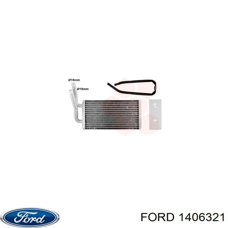 1406321 Ford Chłodnica nagrzewnicy (ogrzewacza)
