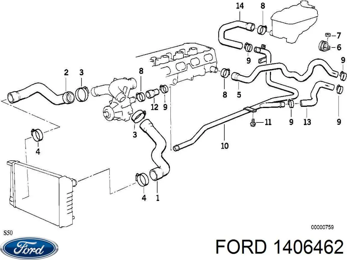 1406462 Ford Szyba przednia