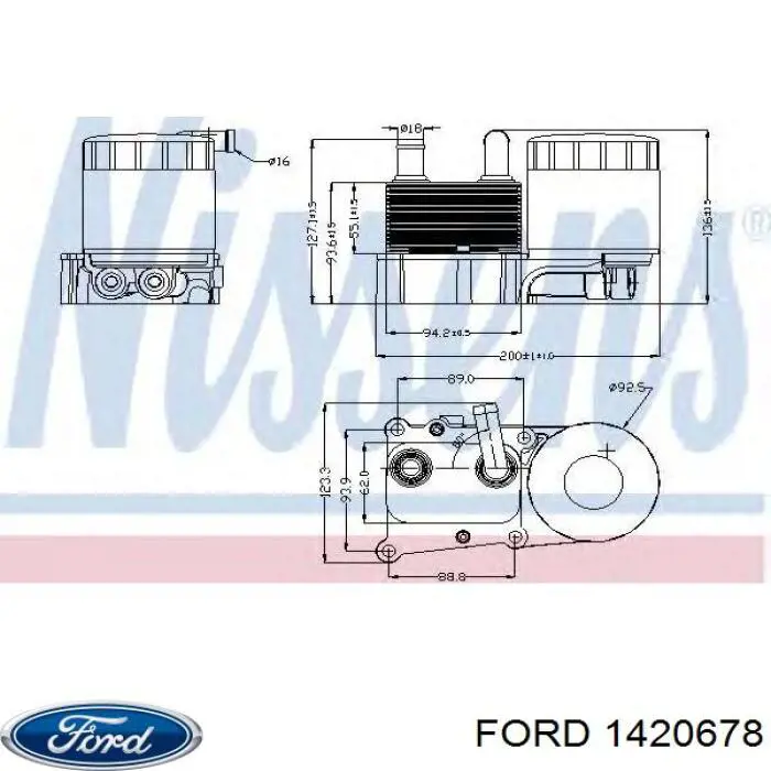 Obudowa filtra oleju Ford 1420678 cena, od 59,22 USD