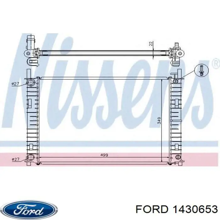 Chłodnica silnika Ford 1430653 cena, od 71,34 USD