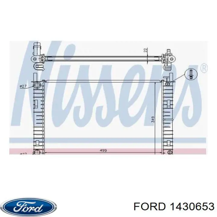 Do koszyka 1430653 Ford Chłodnica silnika