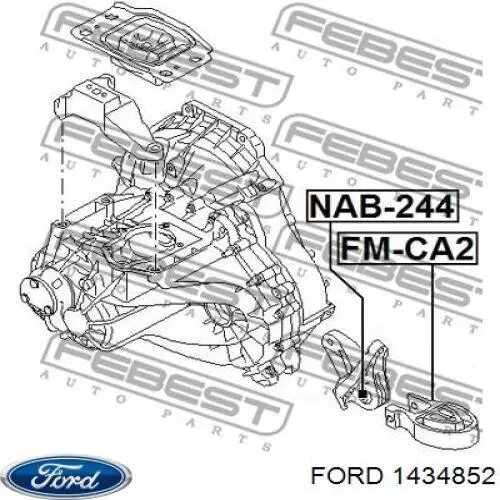 Poduszka (podpora) silnika tylna Ford 1434852 cena, od 71,56 USD