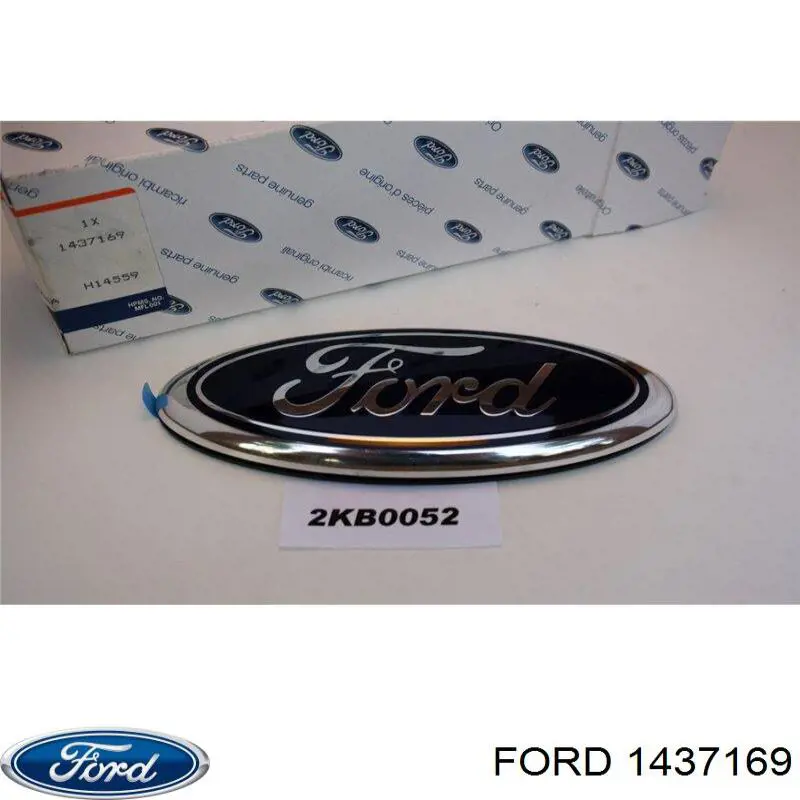 1437169 Ford Emblemat na klapę bagaznika (znaczek firmowy)