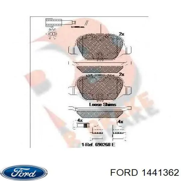 Do koszyka 1441362 Ford Poduszka (podpora) silnika tylna