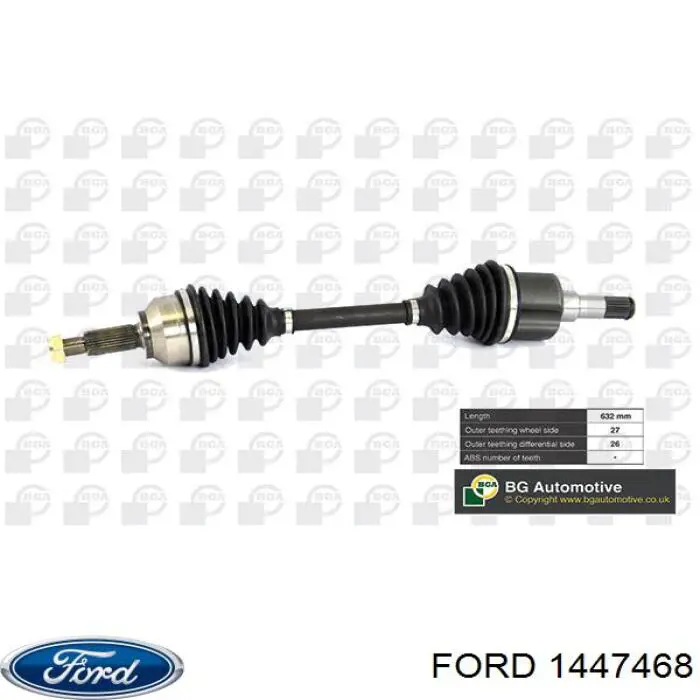 1447468 Ford półoś napędowa przednia lewa