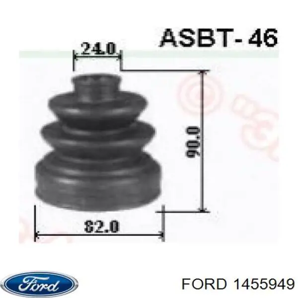 Osłona przegubu homokinetycznego półosi przedniej wewnętrzna Ford 1455949 cena, od 9,60 USD