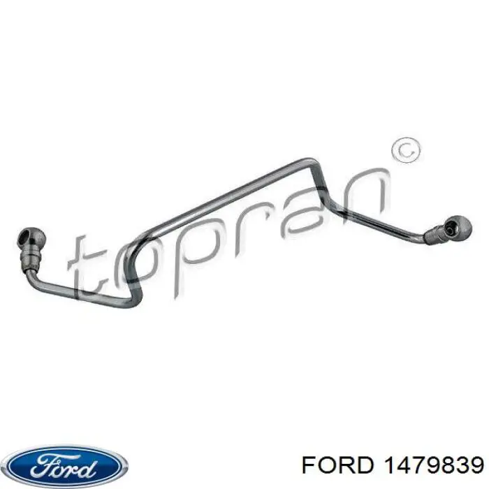 Do koszyka 1479839 Ford Rurka (przewód) dopływu oleju do turbiny