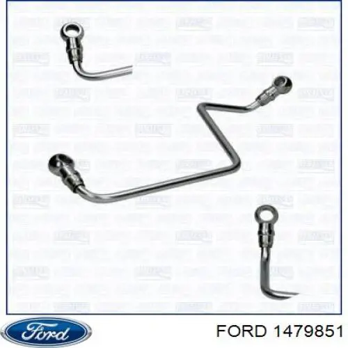 Do koszyka 1479851 Ford Rurka (przewód) dopływu oleju do turbiny