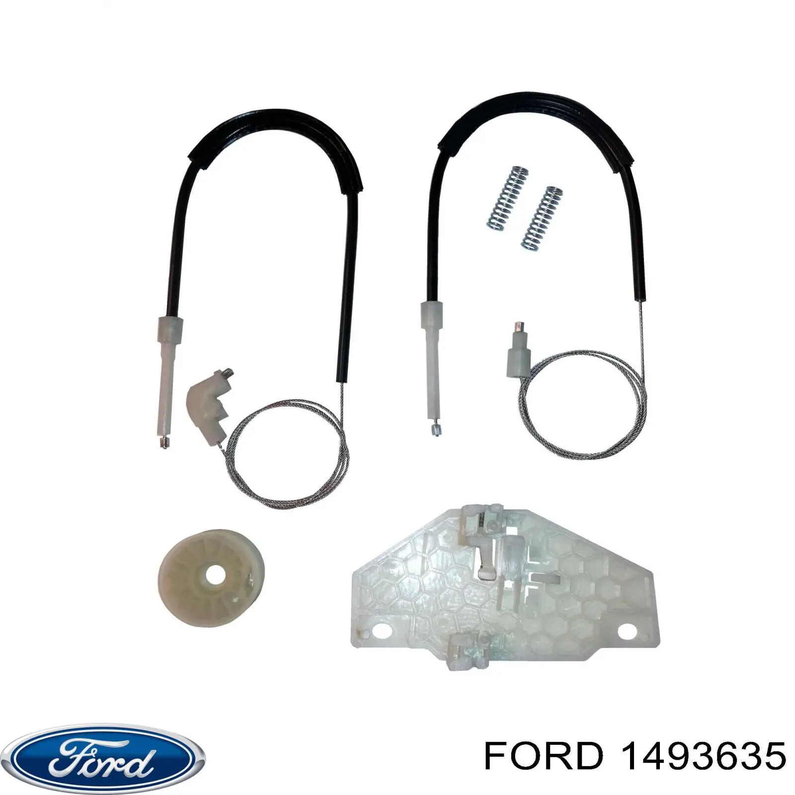 1493635 Ford Mechanizm podnoszenia szyby drzwi przednich prawych