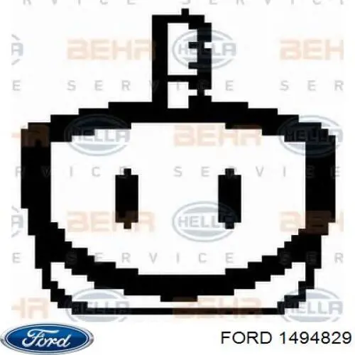 1494829 Ford Dyfuzor chłodnicy, w komplecie z silnikiem i wirnikiem