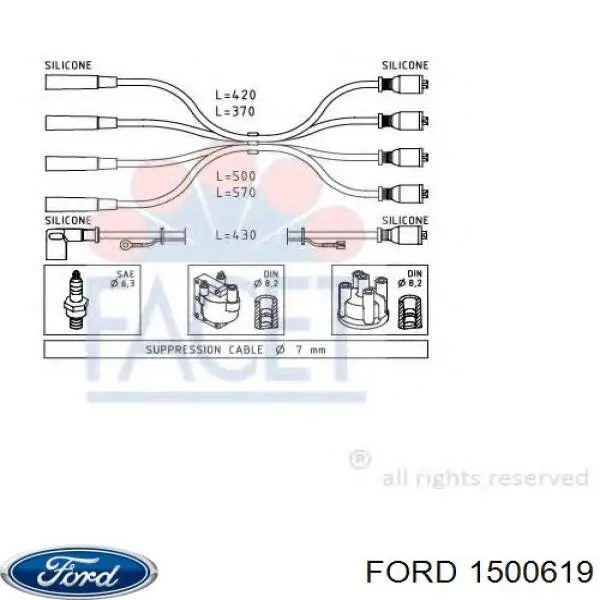 1500619 Ford lusterko wsteczne lewe