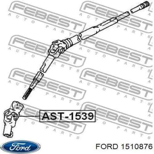 1510876 Ford Kolumna (wał) kierownicza (kierownicy)