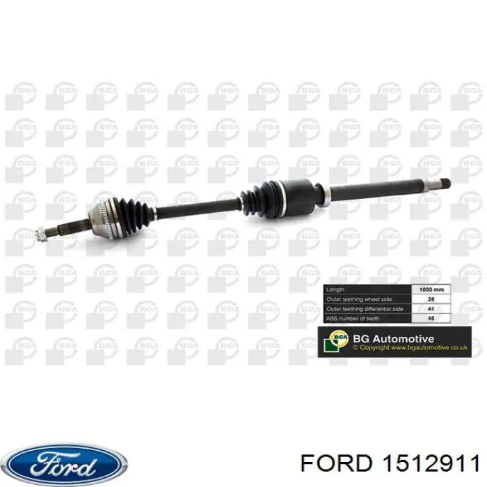 Do koszyka 1512911 Ford Półoś napędowa przednia prawa