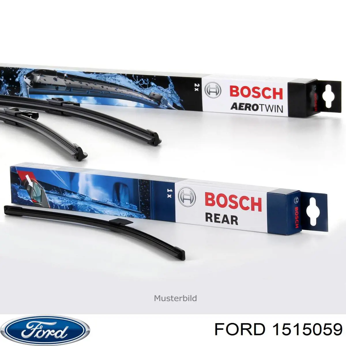 Do koszyka 1515059 Ford Pióro wycieraczki szyby przedniej, zestaw (2 szt.)