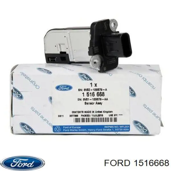 Czujnik przepływu powietrza, przepływomierz powietrza M.A.F. Ford 1516668 cena, od 34,10 USD