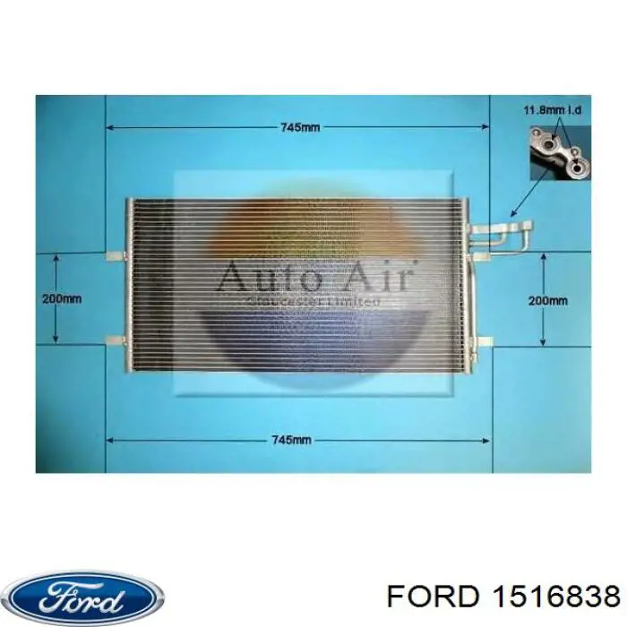 Do koszyka 1516838 Ford Chłodnica klimatyzacji