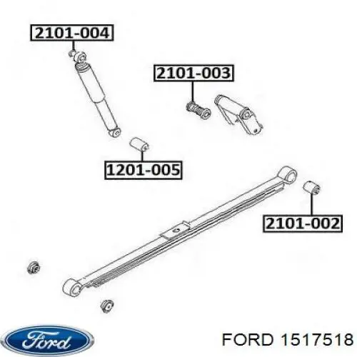 Silentblock amortyzatora tylnego Ford 1517518 cena, od 7,50 USD