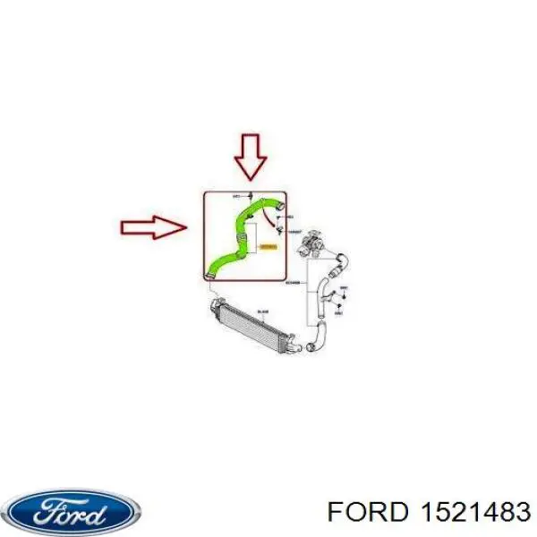 Do koszyka 1430288 Ford Przewód (króciec) intercoolera