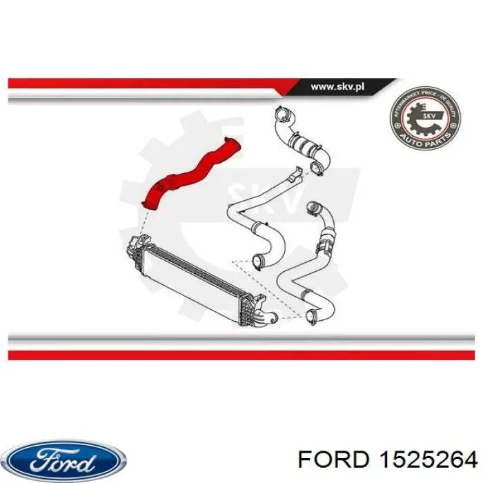 1496219 Ford przewód (króciec intercoolera prawy)