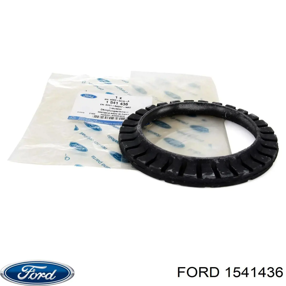 Do koszyka 1541436 Ford Pierścień gumowy sprężyny przedniej dolny