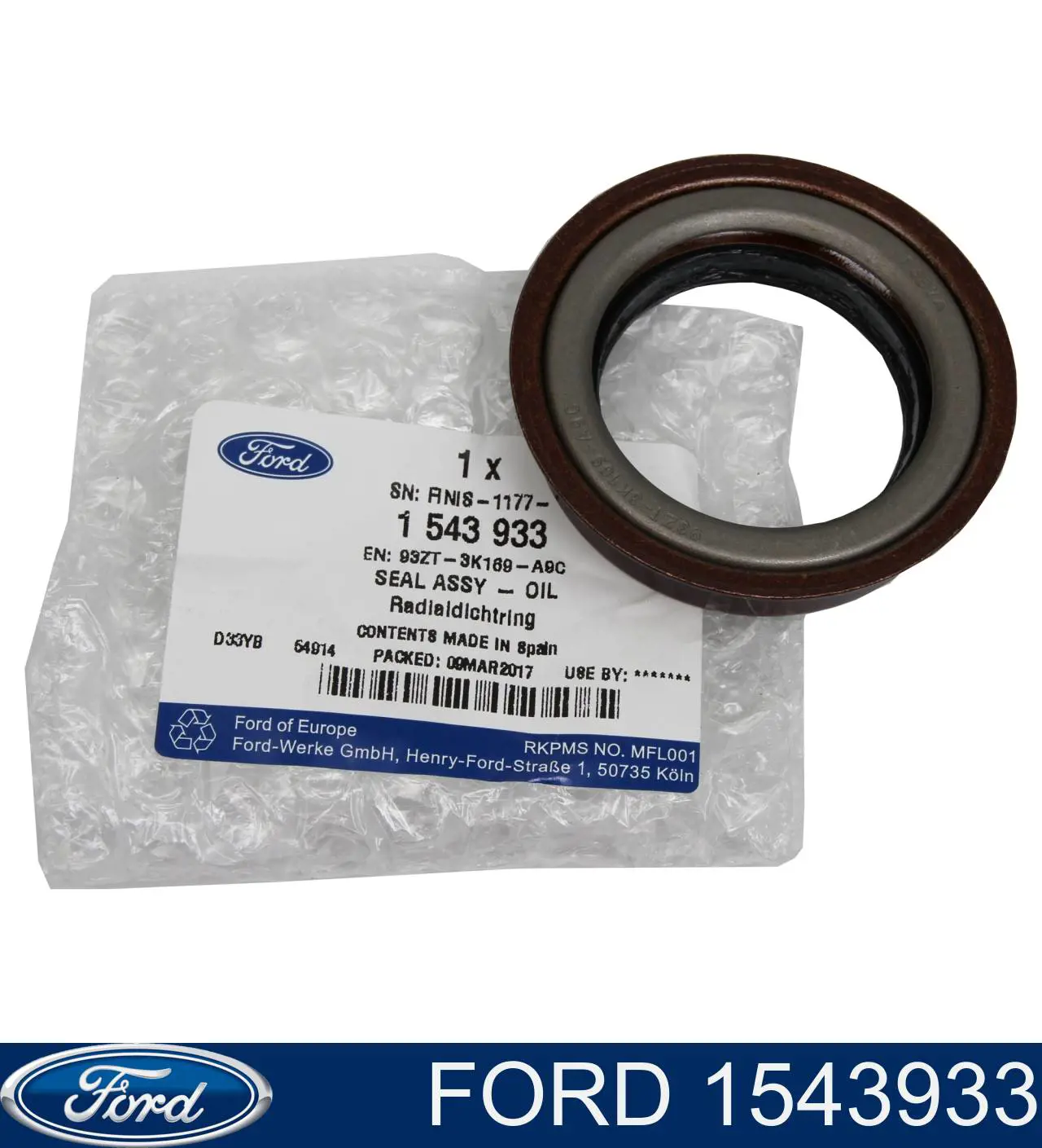 Uszczelniacz półosi lewej mostu przedniego Ford 1543933 cena, od 11,26 USD