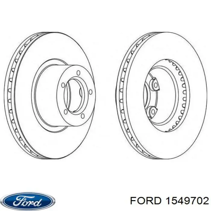 Tarcza hamulcowa przednia Ford 1549702 cena, od 7,93 USD