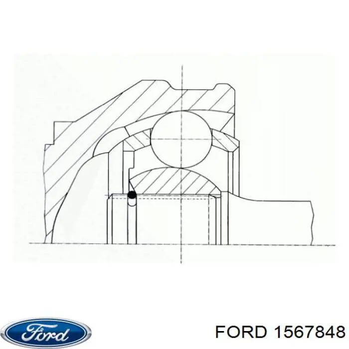 1567848 Ford Półoś napędowa przednia lewa