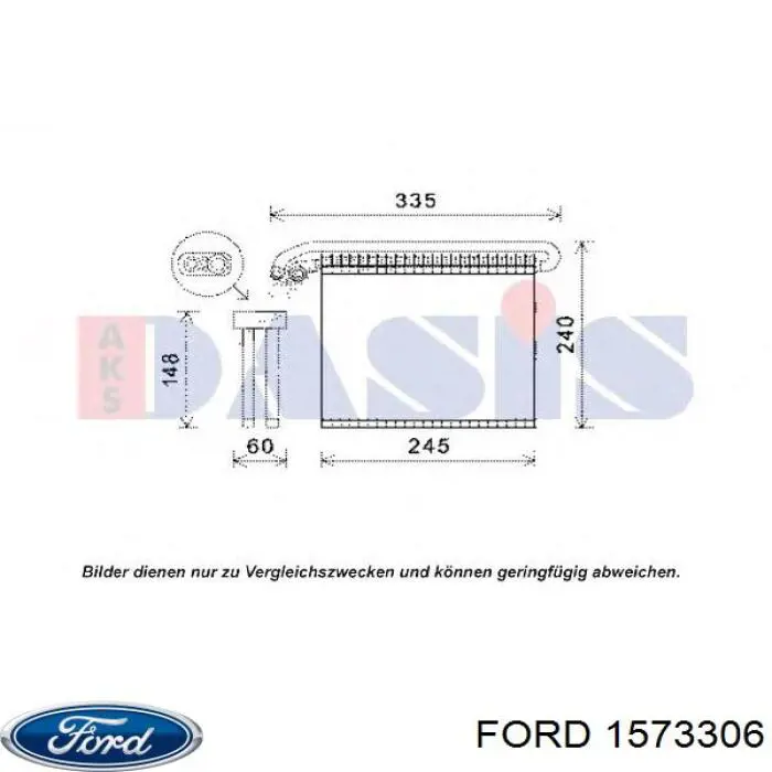 1573306 Ford Parownik klimatyzacji