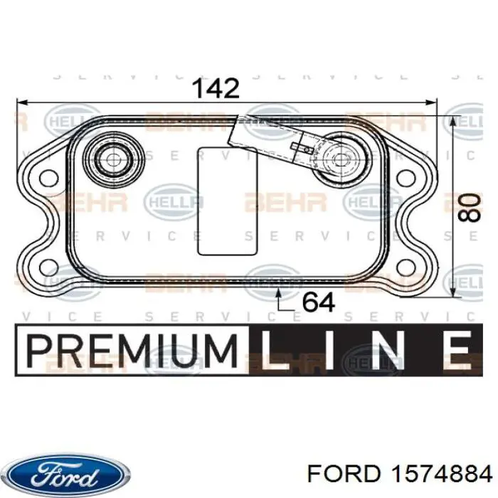 1574884 Ford chłodnica oleju