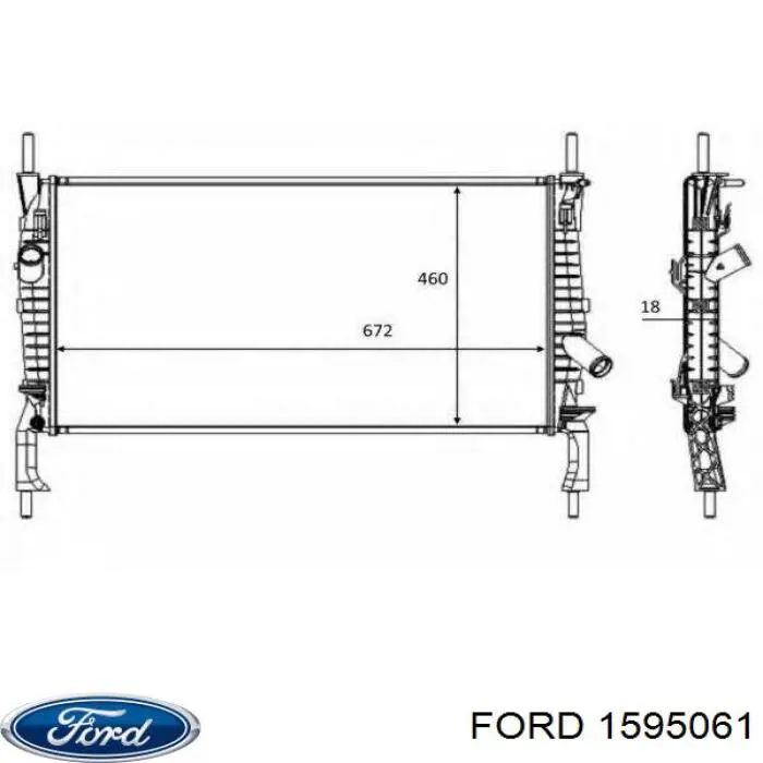 Chłodnica silnika Ford 1595061 cena, od 114,07 USD