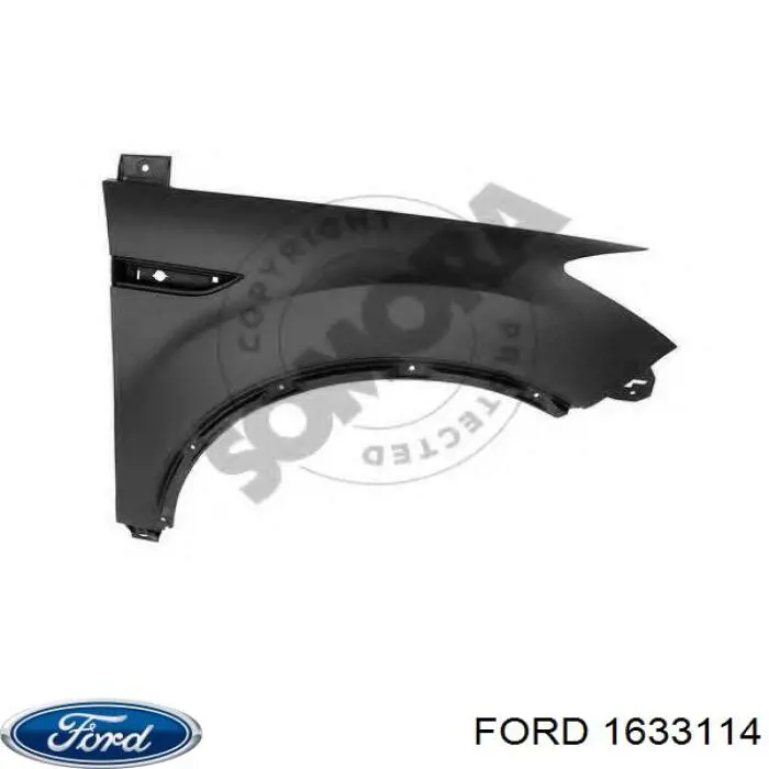 Błotnik przedni prawy Ford 1633114 cena, od 217,23 USD