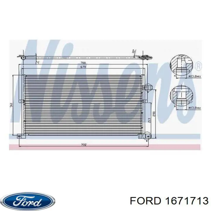 1671713 Ford Chłodnica klimatyzacji