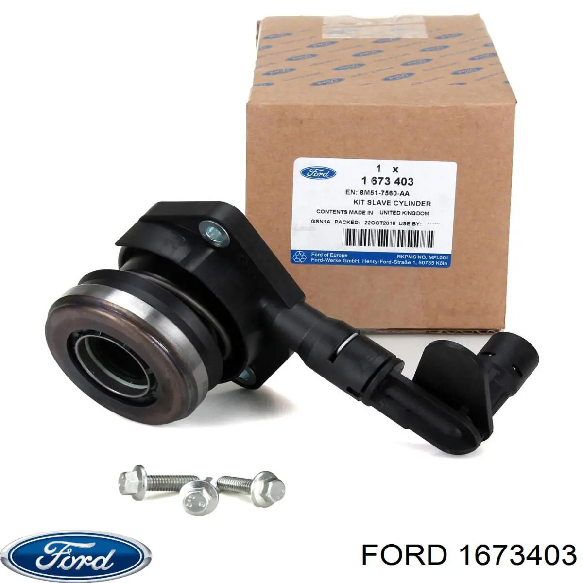 Cylinder roboczy sprzęgła (wysprzęglik) w komplecie z łożyskiem wyciskowym Ford 1673403 cena, od 58,16 USD
