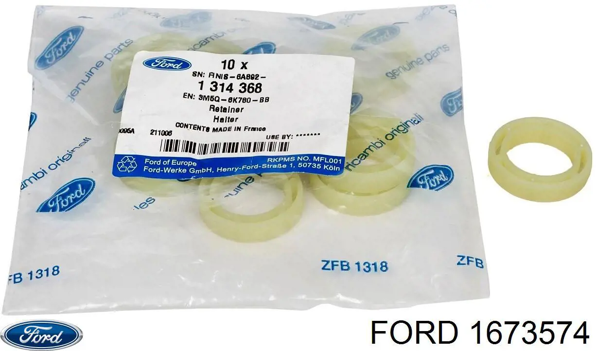 Do koszyka 1673574 Ford Pierścień uszczelniający króciec rury tłocznej wtryskiwacza